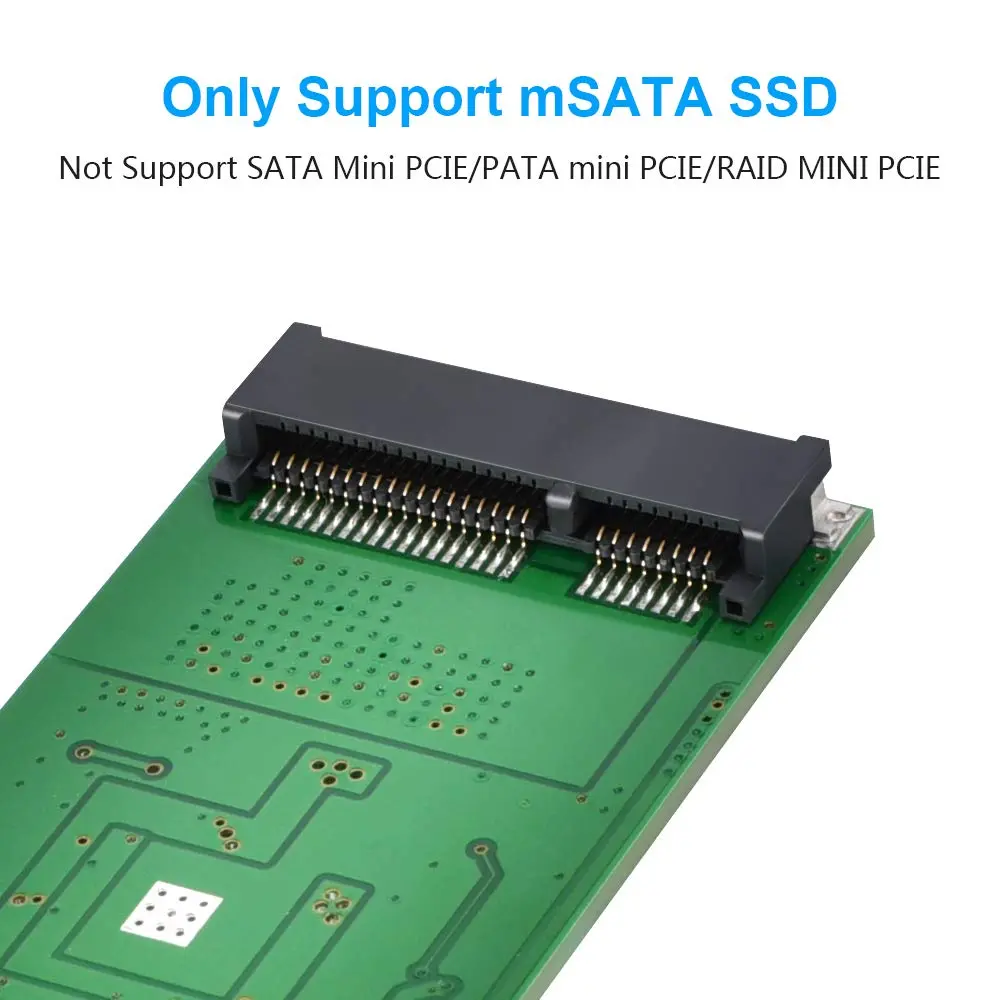 ELUTENG mSATA to USB 3.0 Adapter Converter 72mm (L) x 35mm (W) x 10mm (H) | Expands Storage for Laptops & Desktops - view 2