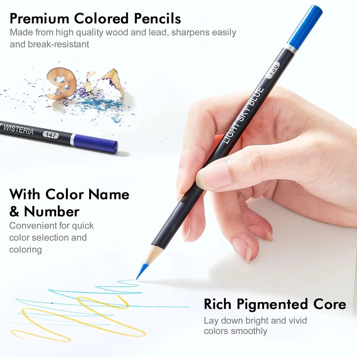 Shuttle Art 80 Colored Pencils for Adults, Soft Core Color Pencil, Drawing Supplies for Adults Kids Artists Beginners Drawing Coloring Sketching | Vibrant Colors, Break-Resistant, 3.0mm Lead - view 3