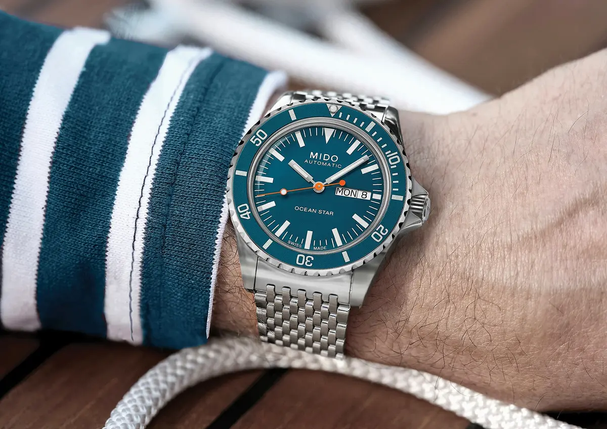 MIDO Ocean Star Tribute Swiss Automatic Watch for Men - Blue Dial - 40.5mm Stainless Steel - view 3