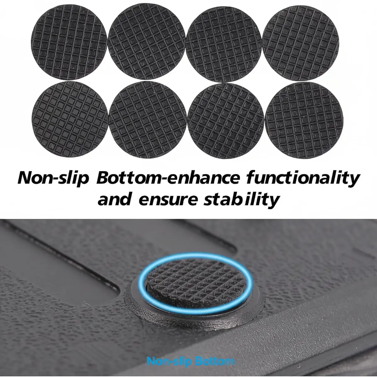 Leermart Adjustable Under Desk Footrest with Massage Balls & Soft Pad, 31.5cm x 31cm x 8.5cm (12.4" x 12.2" x 3.4") | Ergonomic Support for Office & Home - view 7