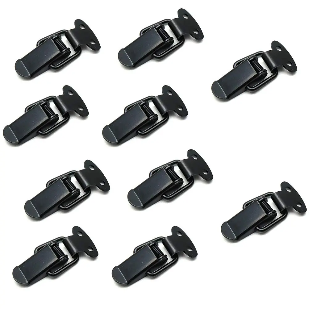 Rannb Mini Toggle Latch Black 47mm x 22mm | 10pcs Spring Loaded Cabinet Latches - main product image