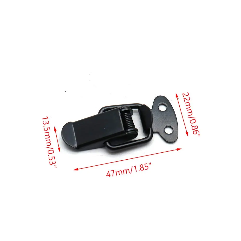 Rannb Mini Toggle Latch Black 47mm x 22mm | 10pcs Spring Loaded Cabinet Latches - view 2