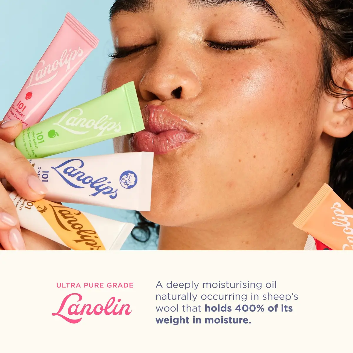 Lanolips Lanolin 101 Multipurpose Ointment Peach | Natural Moisturizer for Dry Lips & Skin (70-120 chars) - view 3