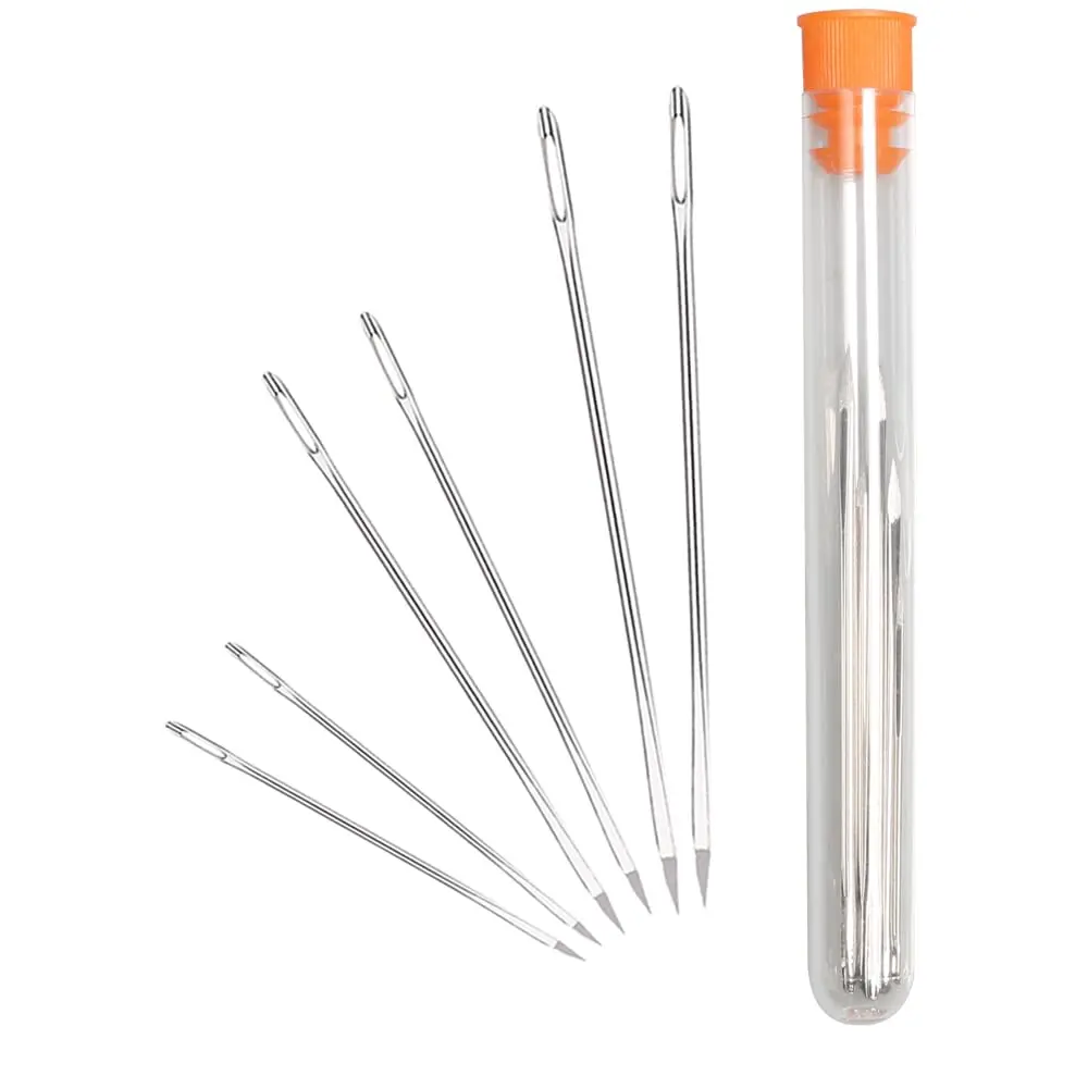HEKISN Professional Large-Eye Leather Stitching Needles (1.73"/2.28"/2.76") | Stainless Steel Craft Tool Set - main product image