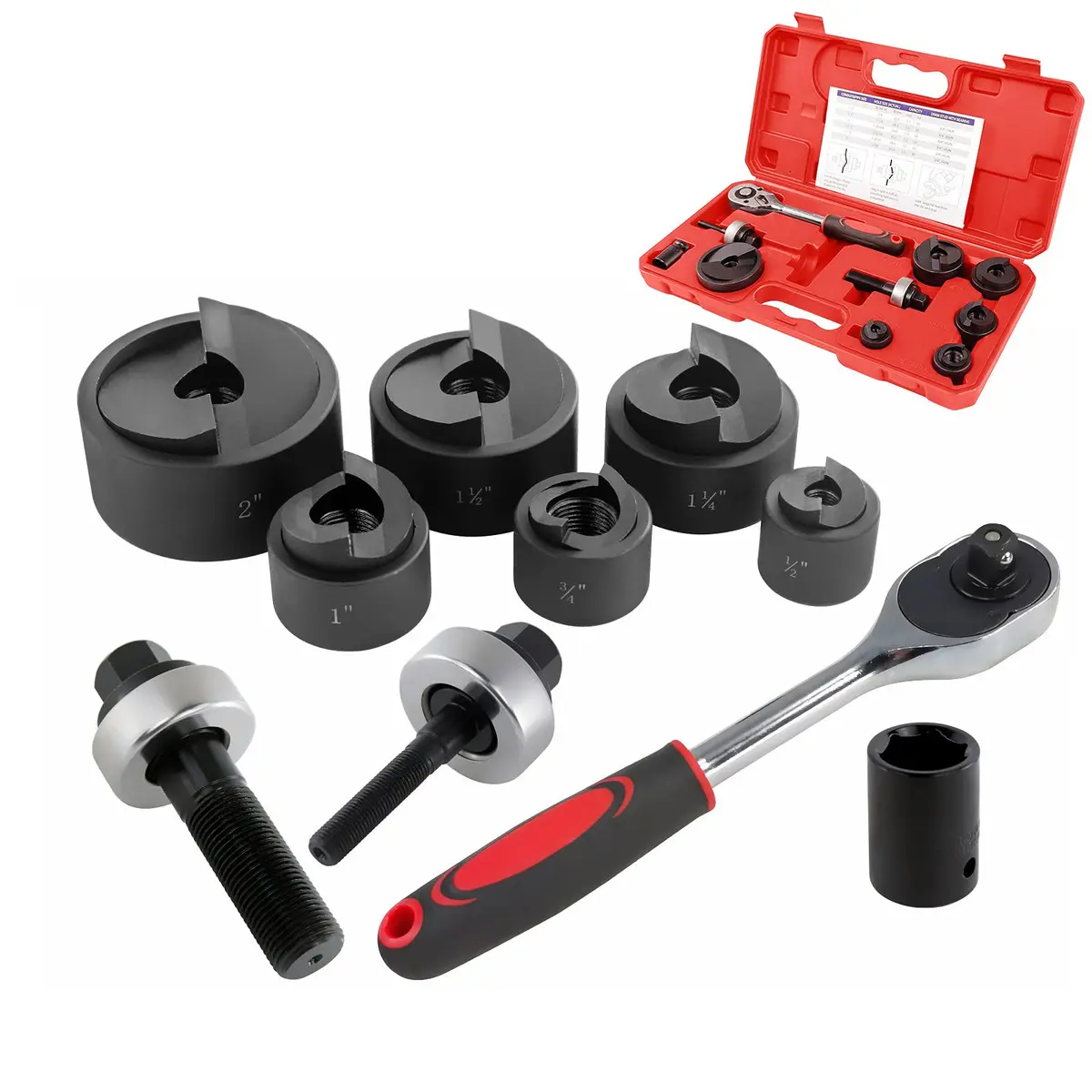iGeelee Hole Punch Set 6-Piece | Clean, Versatile, Durable for Metal & DIY Projects - main product image
