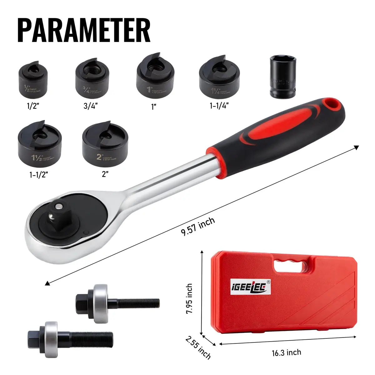 iGeelee Hole Punch Set 6-Piece | Clean, Versatile, Durable for Metal & DIY Projects - view 3