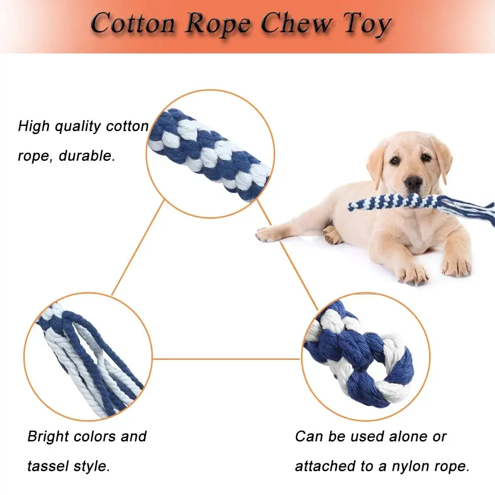 SYOOY Interactive Dog Flirt Pole with 3 Fleece Rope Tails | 10"-35" Retractable Wand - view 3