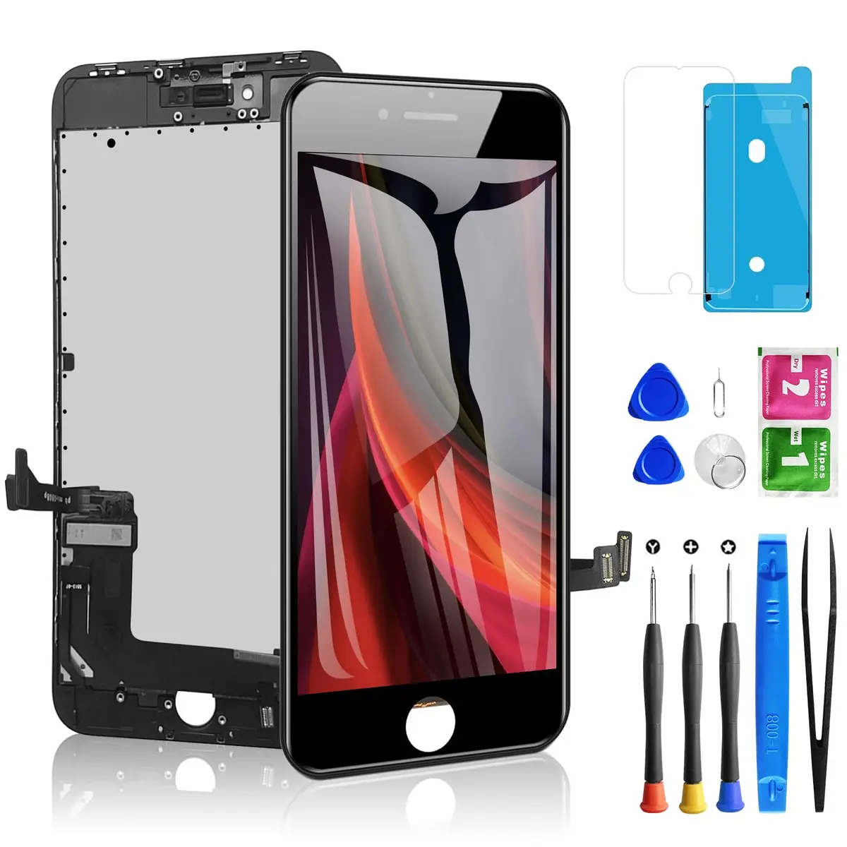 Diykitpl iPhone 8 Plus Screen Replacement Black | Waterproof, Responsive Touch, Easy Install - main product image