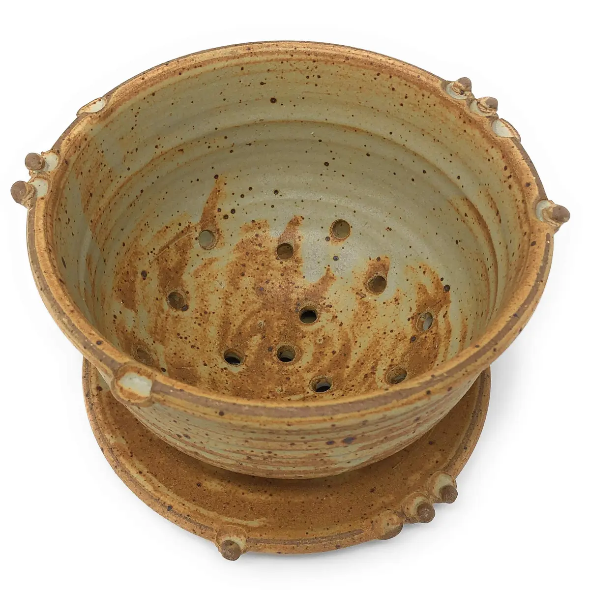 Anthony Stoneware 2-piece Berry Bowl Set, Butternut | Handmade Ceramic Serving & Rinsing Bowls - view 2