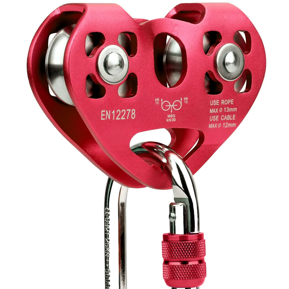 Youngneer Zipline Trolley Kit with 25kN Carabiner & Dual Pulley | Safe Outdoor Climbing Gear (70-120 chars) - view 2