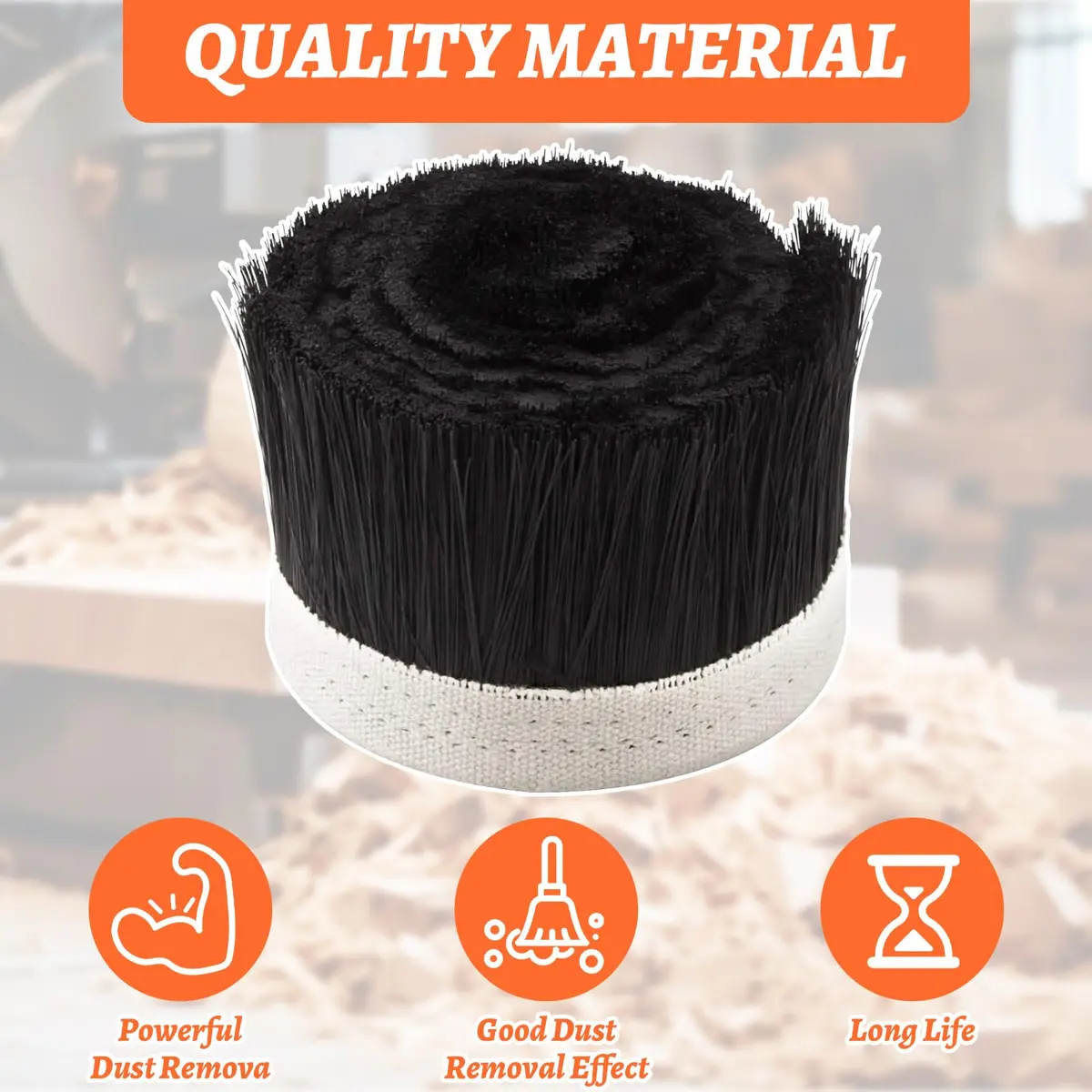 STARVAST 100mm CNC Dust Shoe Brush 1m (3.28ft) | For Router Spindle Motors & 3D Printers - view 3
