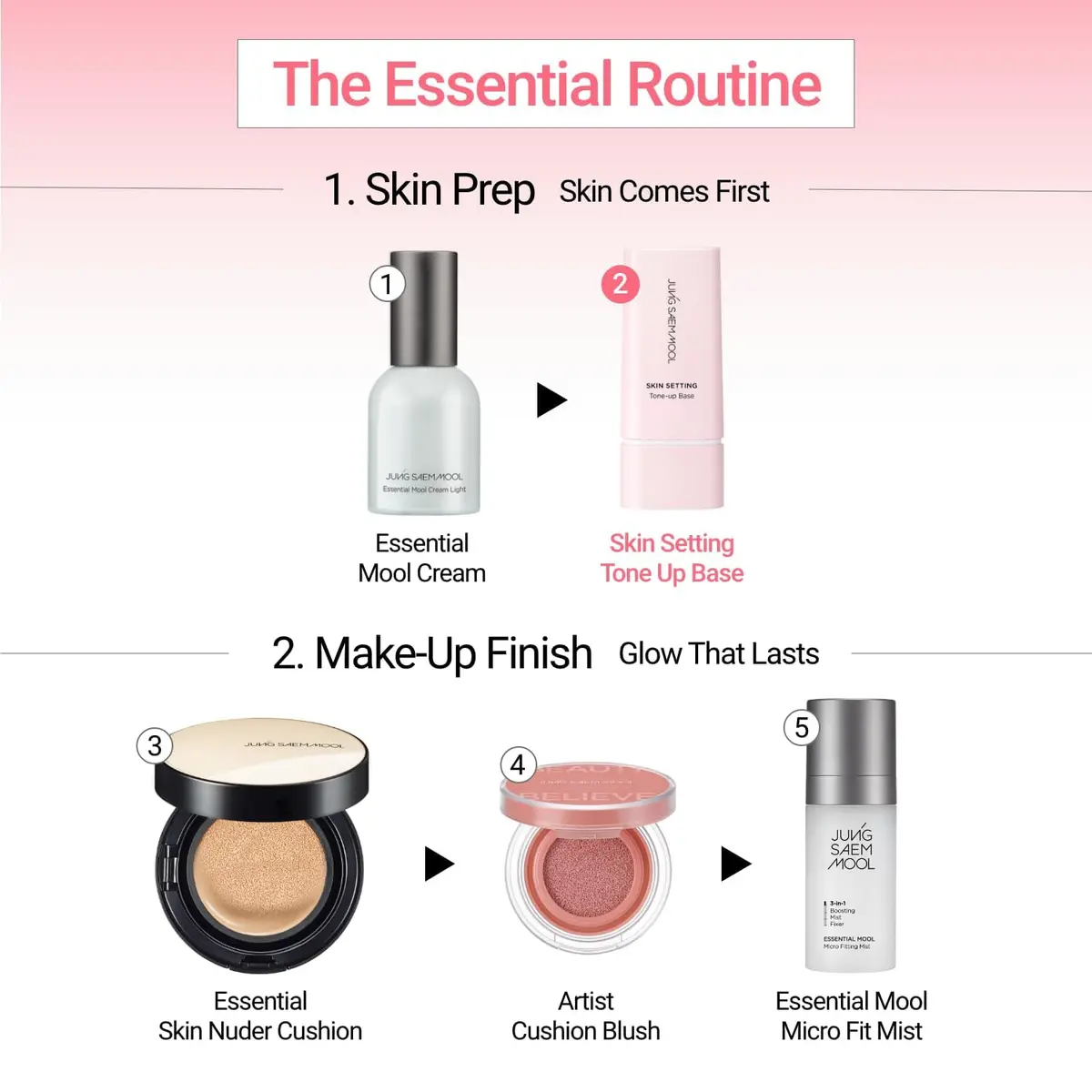 JUNG SAEM MOOL Skin Setting Tone Up Base 1.35 Fl Oz | Radiant Pink Tone, Hydrating Mineral Complex, Long-Lasting Glow - view 6