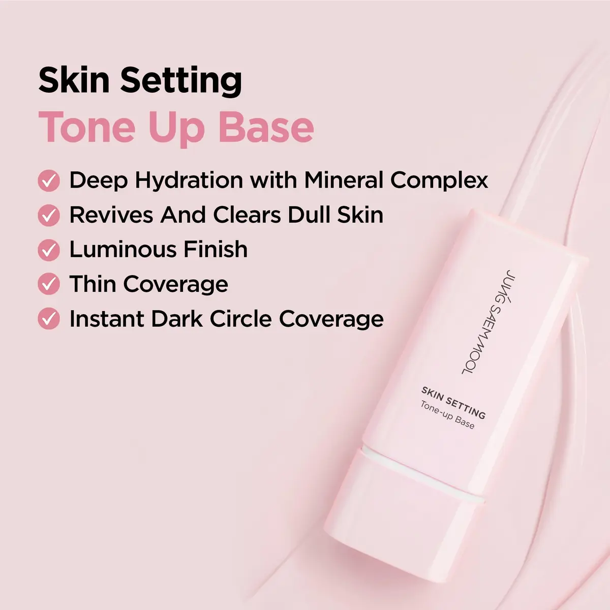 JUNG SAEM MOOL Skin Setting Tone Up Base 1.35 Fl Oz | Radiant Pink Tone, Hydrating Mineral Complex, Long-Lasting Glow - view 2