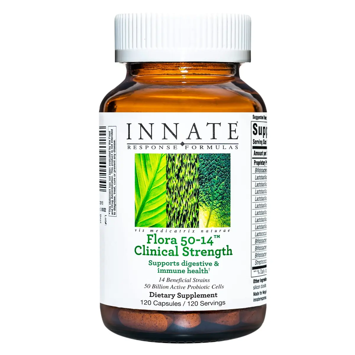 Innate Response Formulas Flora 50-14 Probiotic 120 Count | Supports Digestive & Immune Health - main product image