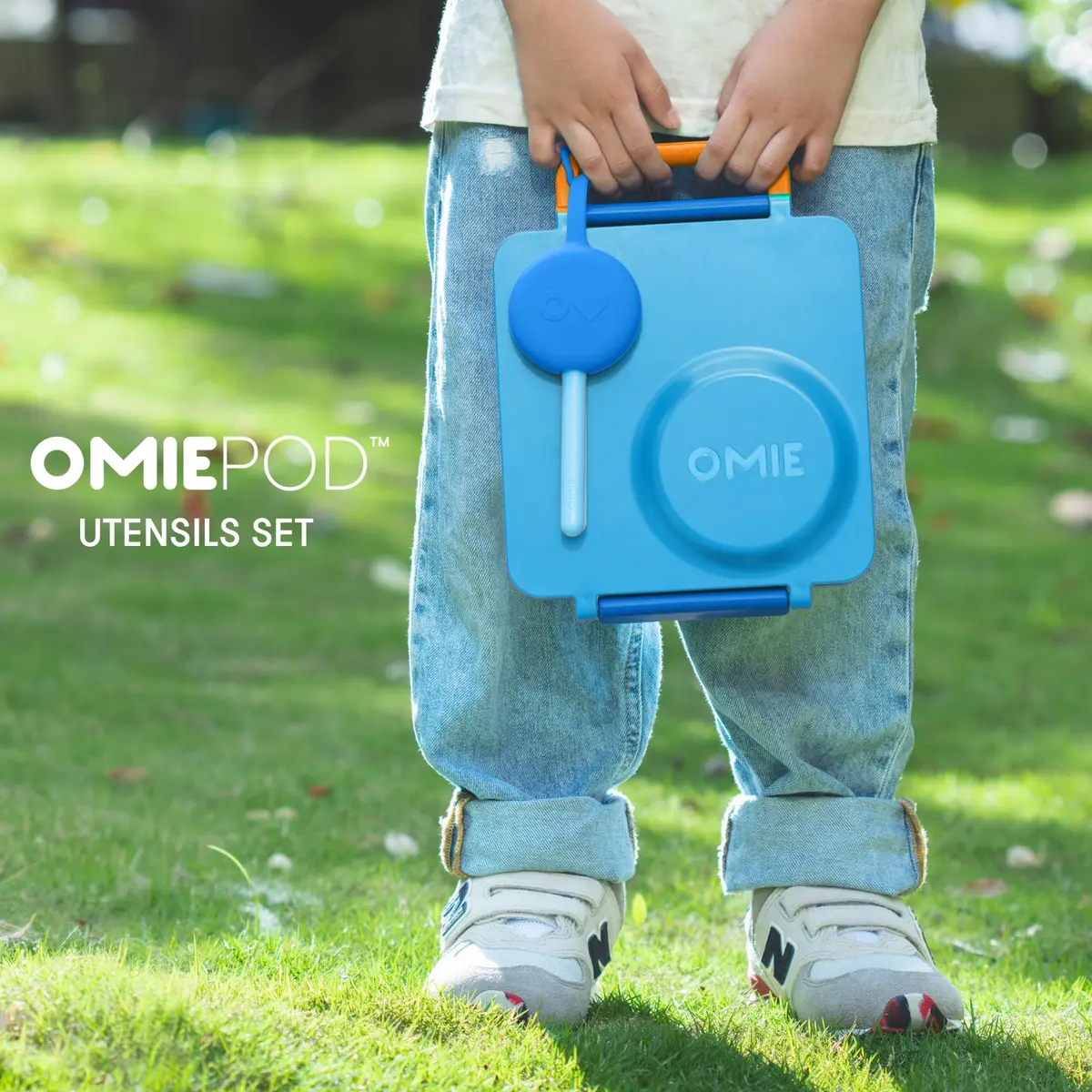 Omie Kids Fork & Spoon Set with Travel Case | BPA-Free, Dishwasher Safe, 3+ Years - view 2