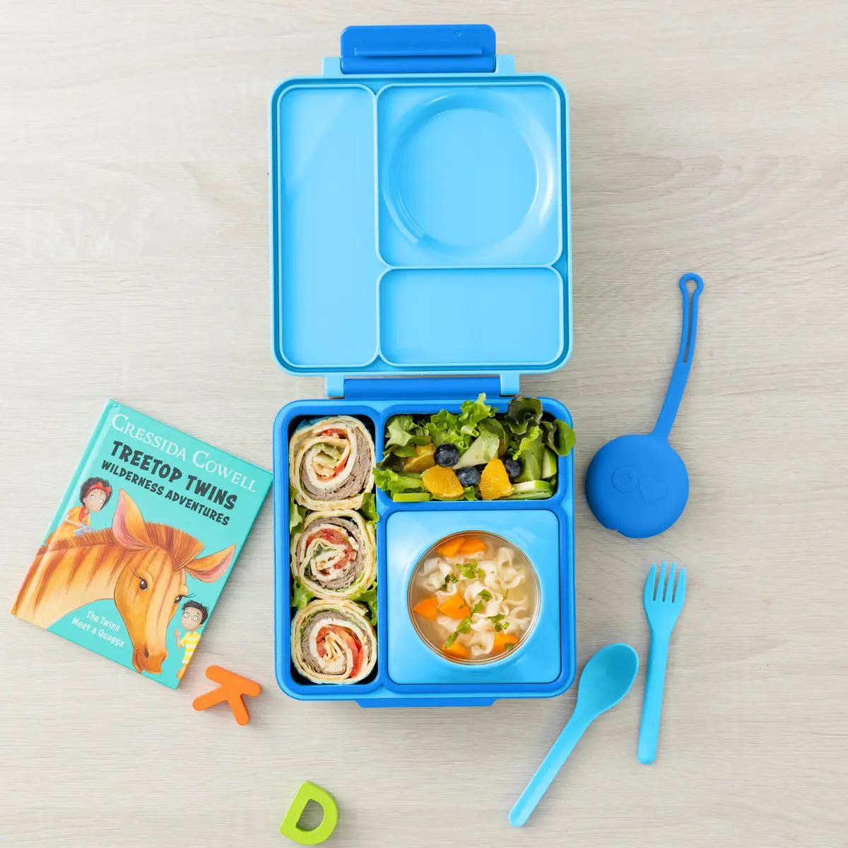 Omie Kids Fork & Spoon Set with Travel Case | BPA-Free, Dishwasher Safe, 3+ Years - view 3