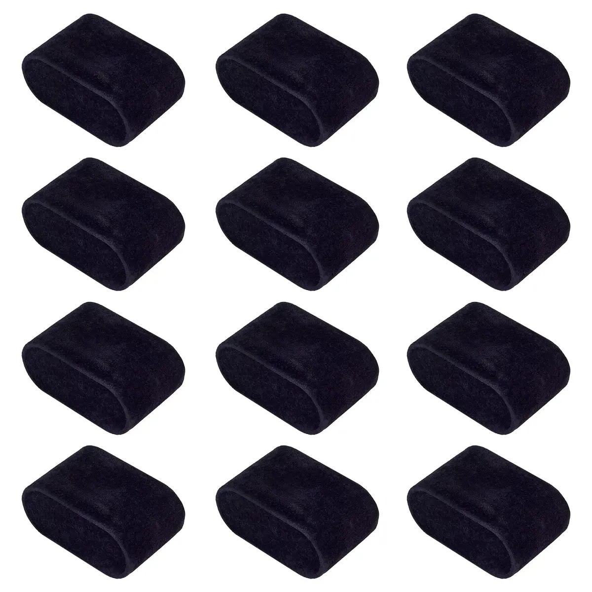 PH PandaHall Jewelry Storage 12pcs Watch Pillow Velvet Black | Stable, Elegant Display for Small Business & Home Use - main product image