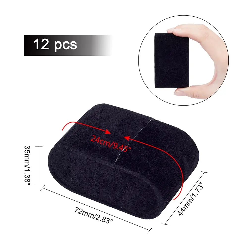 PH PandaHall Jewelry Storage 12pcs Watch Pillow Velvet Black | Stable, Elegant Display for Small Business & Home Use - view 2