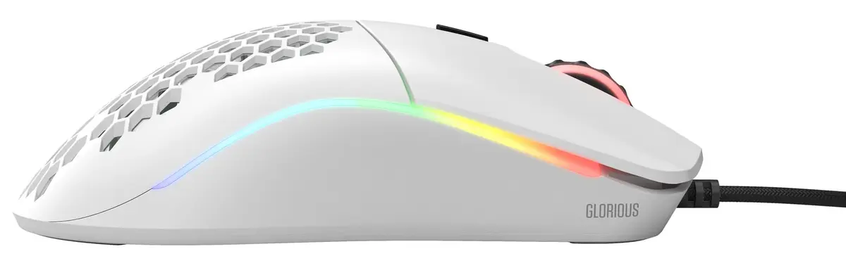 Glorious Model O- (Minus) Compact Wired Gaming Mouse - 58g Superlight Honeycomb, Pixart 3360, 6 Buttons | Matte White - view 5