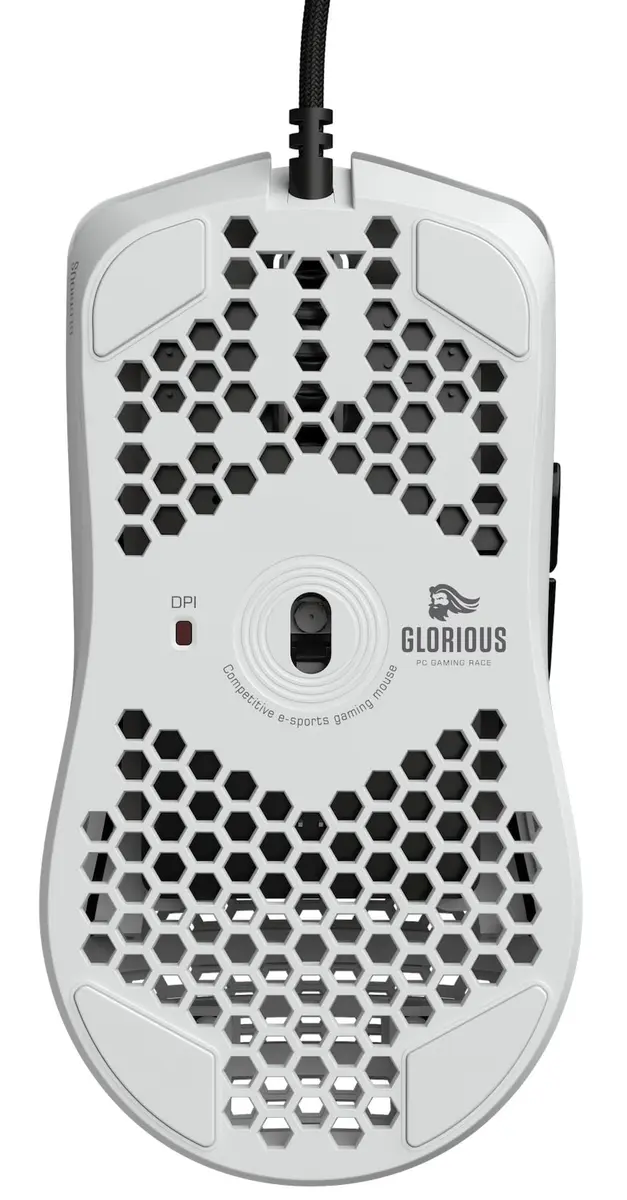Glorious Model O- (Minus) Compact Wired Gaming Mouse - 58g Superlight Honeycomb, Pixart 3360, 6 Buttons | Matte White - view 6
