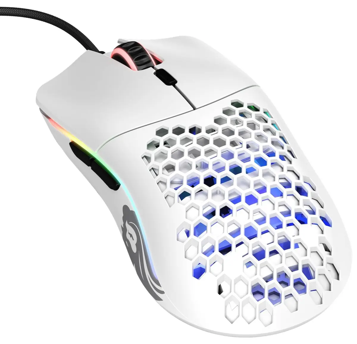 Glorious Model O- (Minus) Compact Wired Gaming Mouse - 58g Superlight Honeycomb, Pixart 3360, 6 Buttons | Matte White - main product image