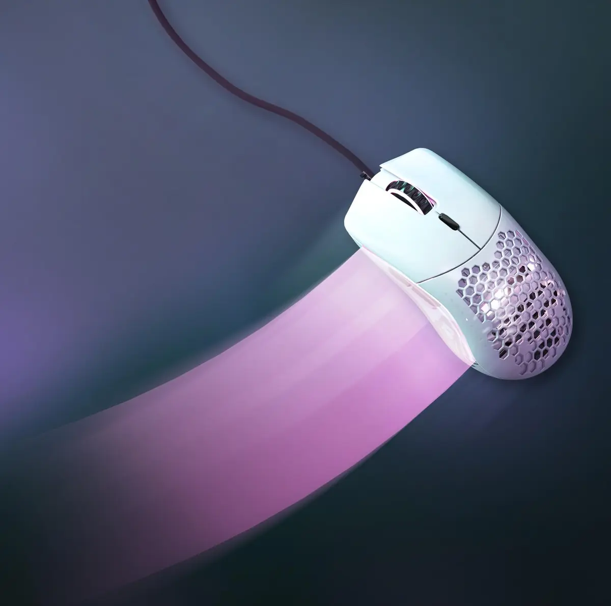Glorious Model O- (Minus) Compact Wired Gaming Mouse - 58g Superlight Honeycomb, Pixart 3360, 6 Buttons | Matte White - view 8