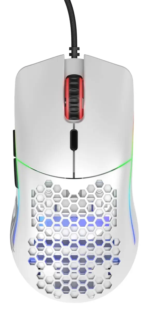 Glorious Model O- (Minus) Compact Wired Gaming Mouse - 58g Superlight Honeycomb, Pixart 3360, 6 Buttons | Matte White - view 2