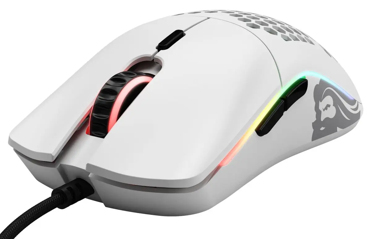 Glorious Model O- (Minus) Compact Wired Gaming Mouse - 58g Superlight Honeycomb, Pixart 3360, 6 Buttons | Matte White - view 3