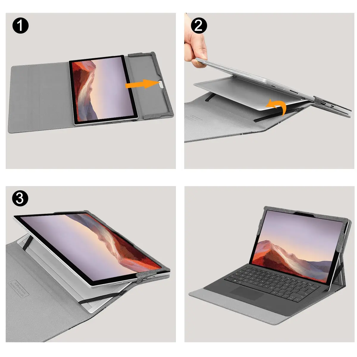 Fintie Case for Microsoft Surface Pro 7 Plus/7/6/5/4/3 12.3-inch Tablet | Premium Synthetic Leather Folio with Kickstand & Stylus Holder - view 7