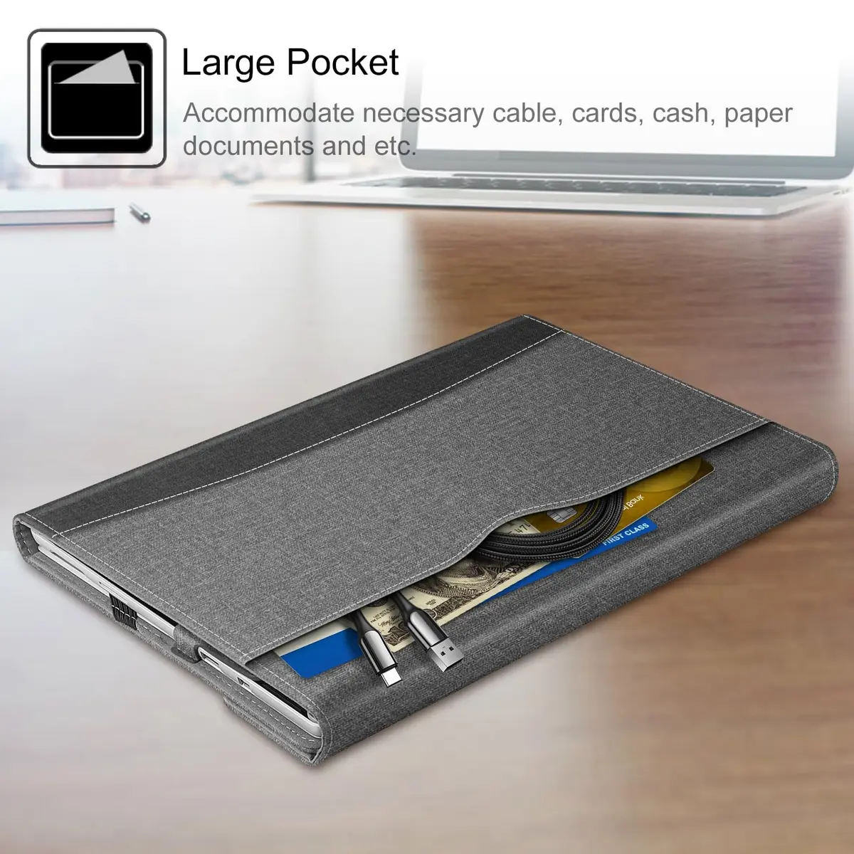 Fintie Case for Microsoft Surface Pro 7 Plus/7/6/5/4/3 12.3-inch Tablet | Premium Synthetic Leather Folio with Kickstand & Stylus Holder - view 4