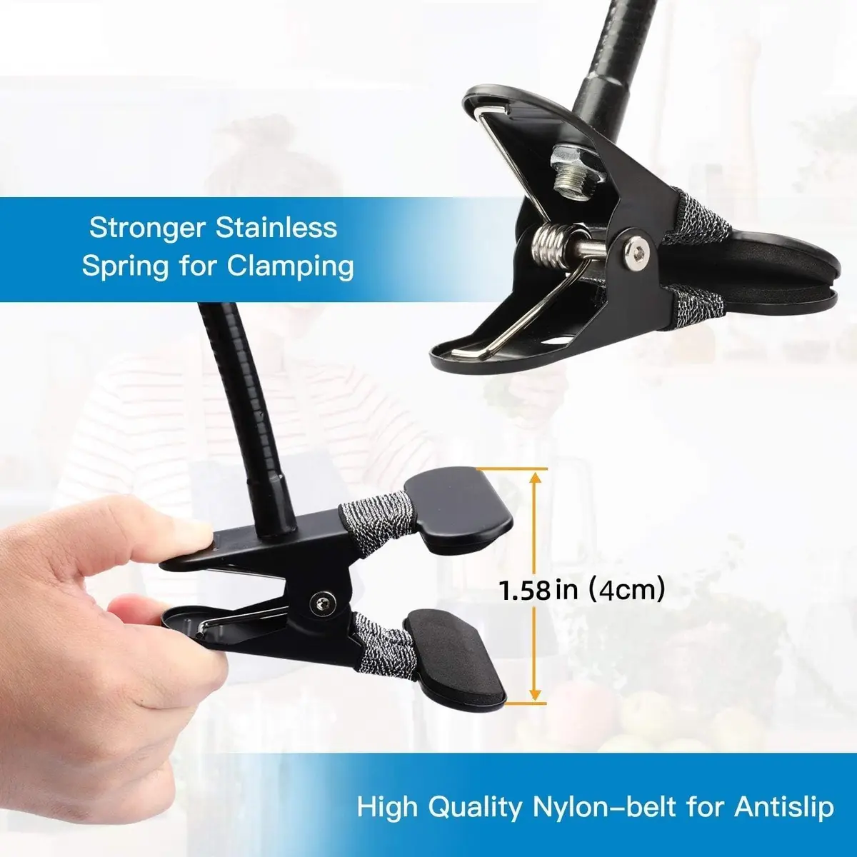 Pipishell Webcam Stand 25 Inch Flexible Gooseneck Mount for Logitech & Other Webcams | 360° Rotation, Max 0.5kg - view 4