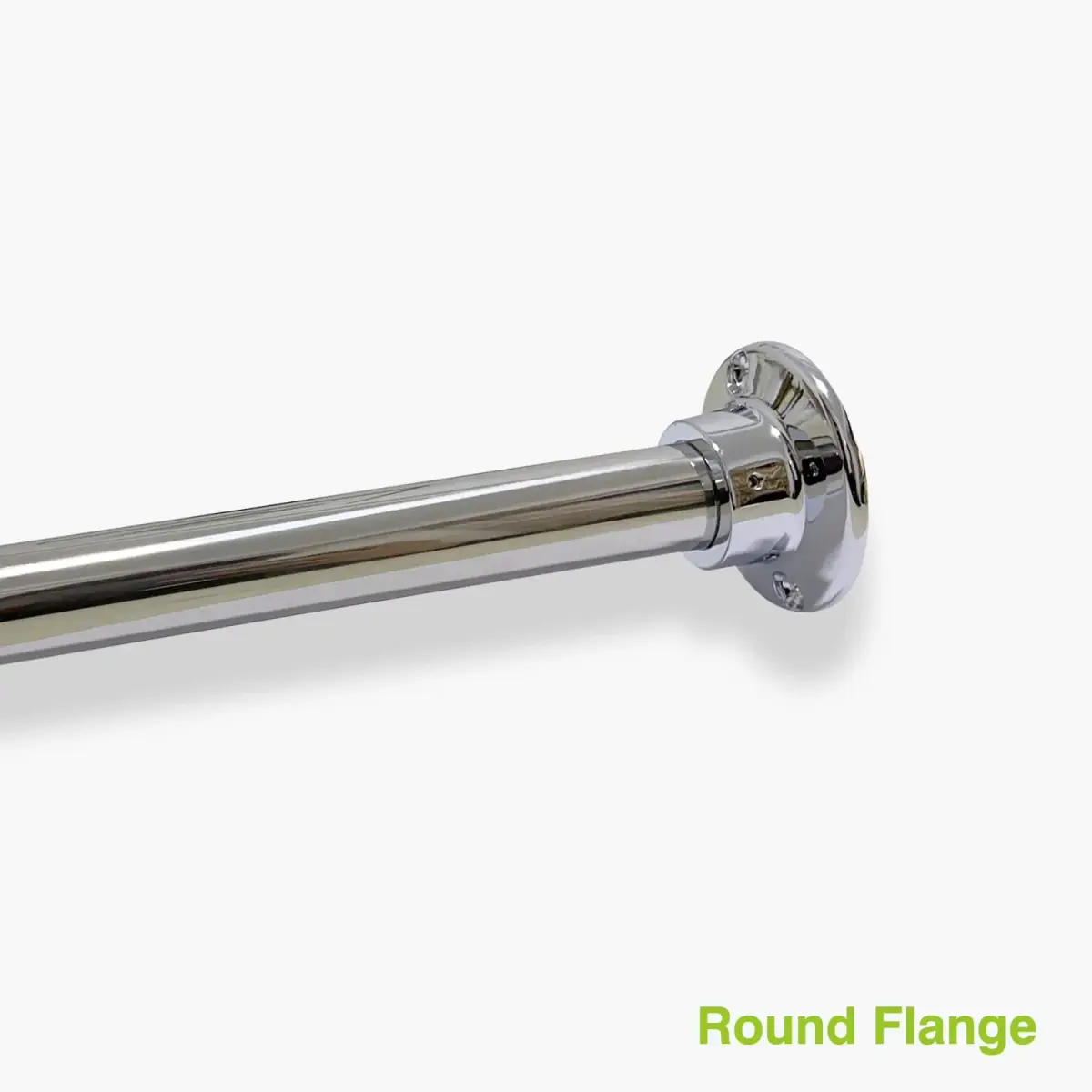 Naiture Shower Curtain Rod Round Flange or Bracket, Set of 2, Chrome | Corrosion-Resistant Zinc Alloy, Fits 1" OD Shower Rods - view 3