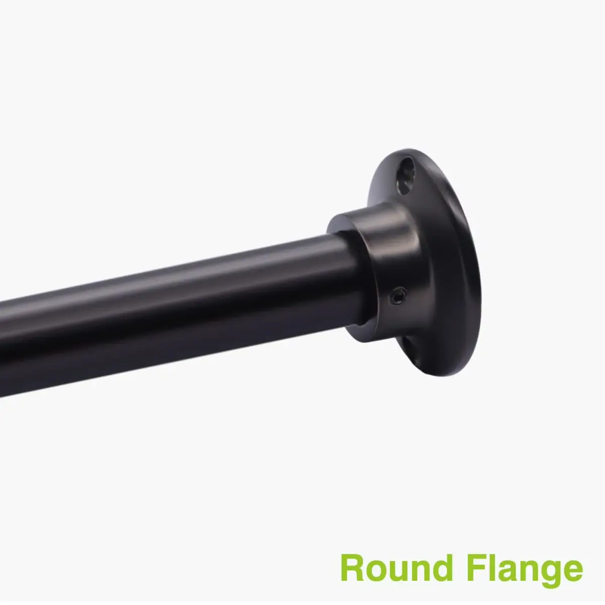 Naiture Shower Curtain Rod Round Flange Set of 2 Oil Rubbed Bronze | Durable Zinc Alloy Bracket, Fits 1" Rods - view 3