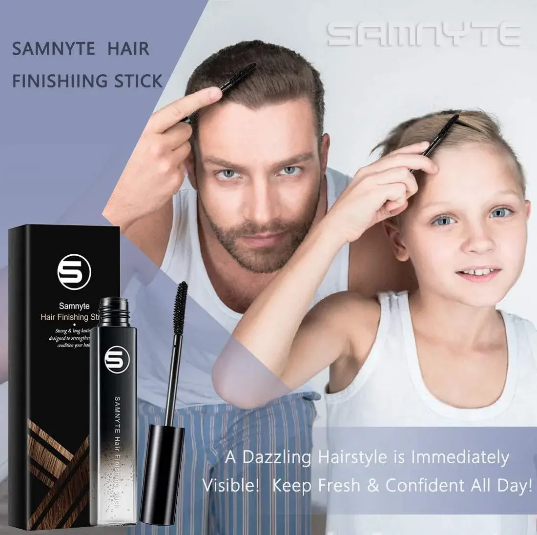 Samnyte Hair Finishing Stick 4 Pack | Tames Flyaways & Baby Hairs - view 3