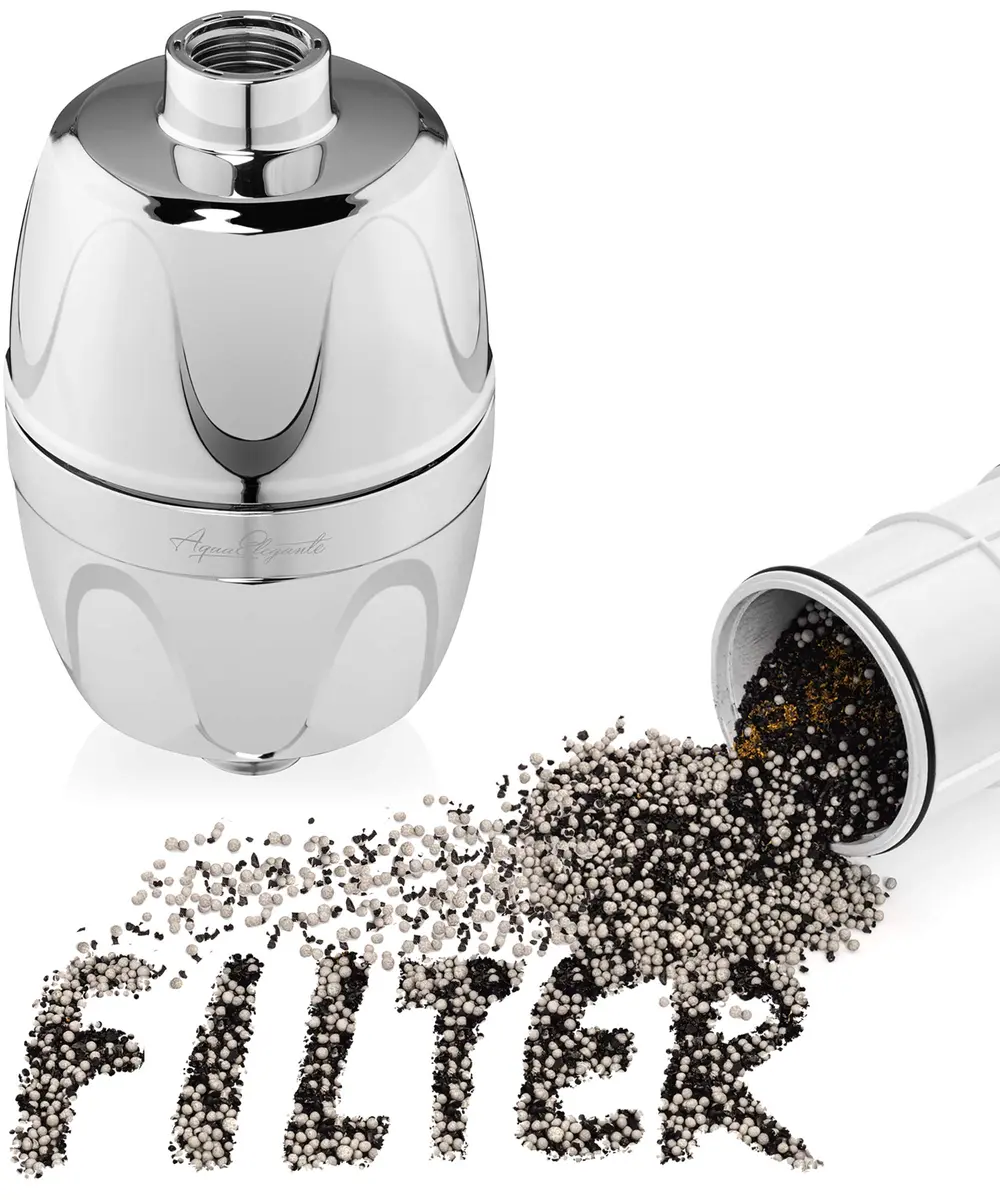 Aqua Elegante Chlorine Shower Water Filter - Polished Chrome | Reduces Chlorine & Heavy Metals, Softens Skin & Hair - main product image