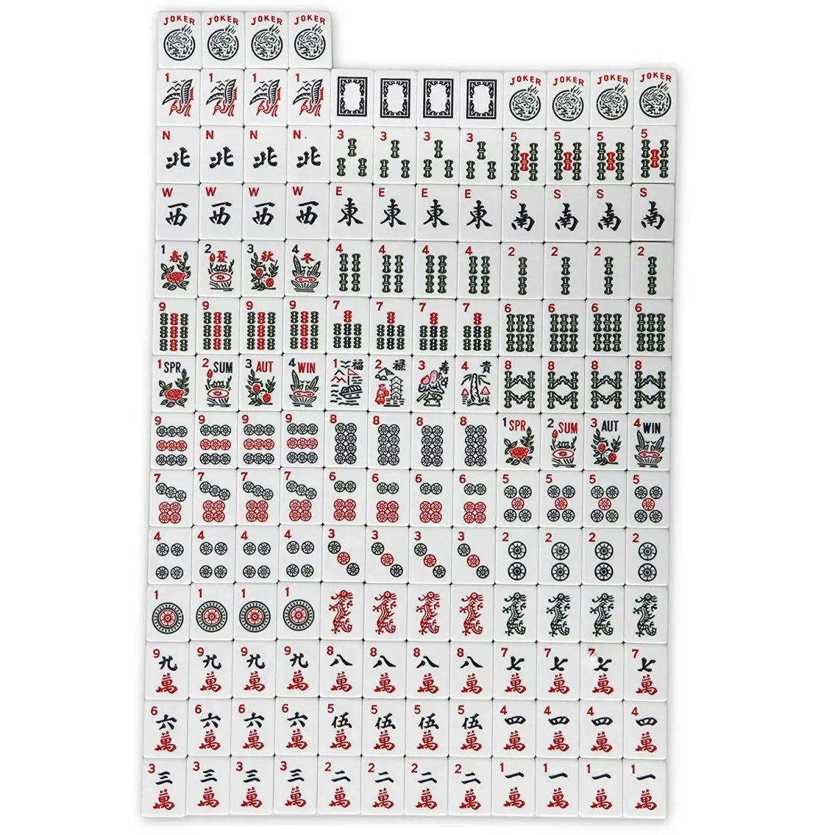 HNDTEK American Mahjong Set 166 Tiles, 1.5" x 1.5" Tiles | Non-Toxic Melamine for Family Game Nights - view 4