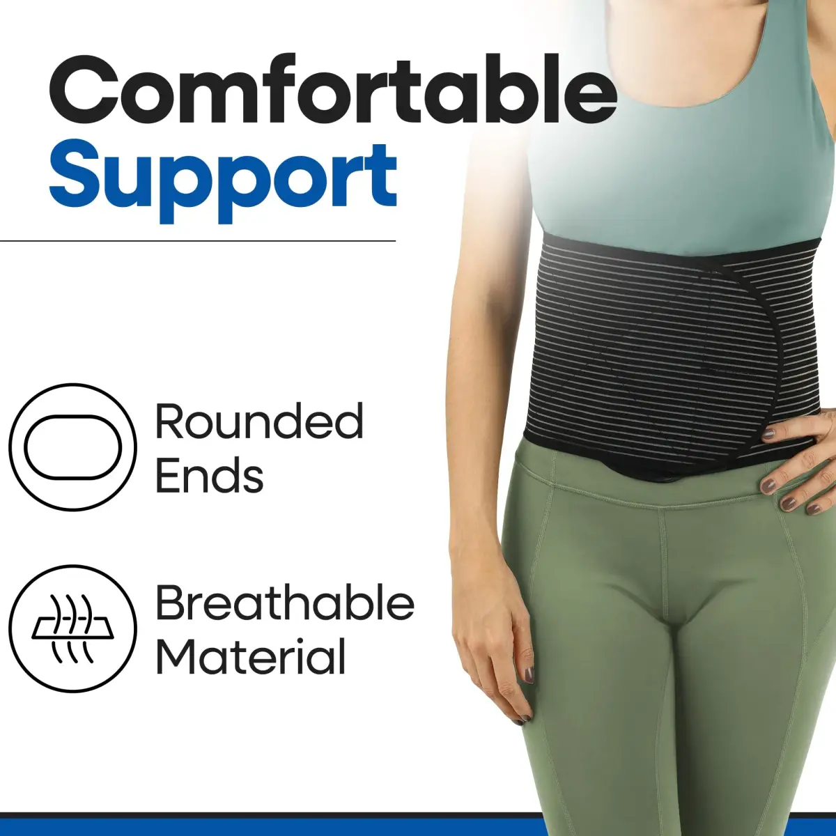 Armstrong America Hernia Belt for Men & Women - S/M (23"-29") | Post Surgery Abdominal Binder with Pressure Pad - view 3