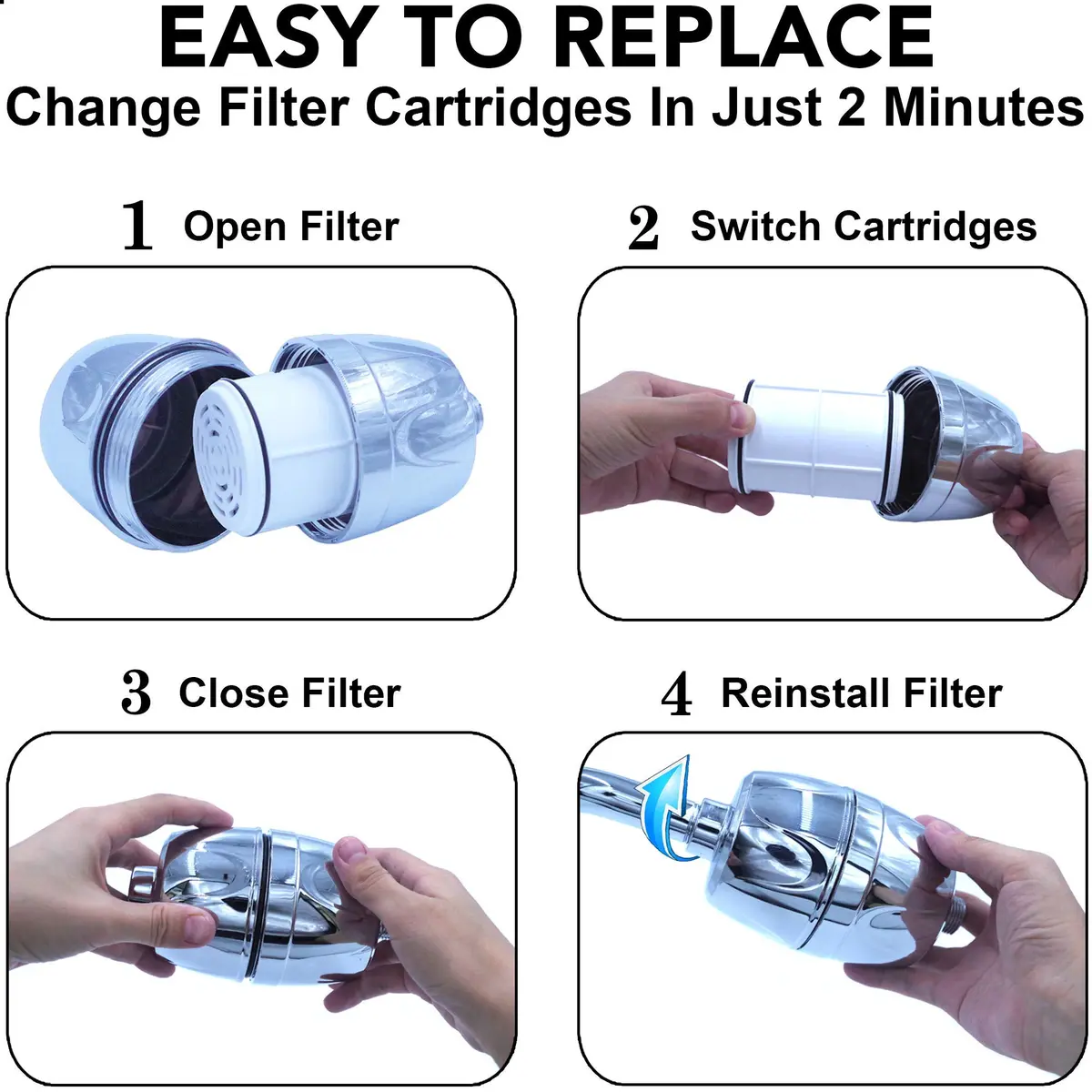 Aqua Elegante Chlorine Shower Water Filter - Replacement Cartridge | Supports Clean Water & Skin Comfort - view 5