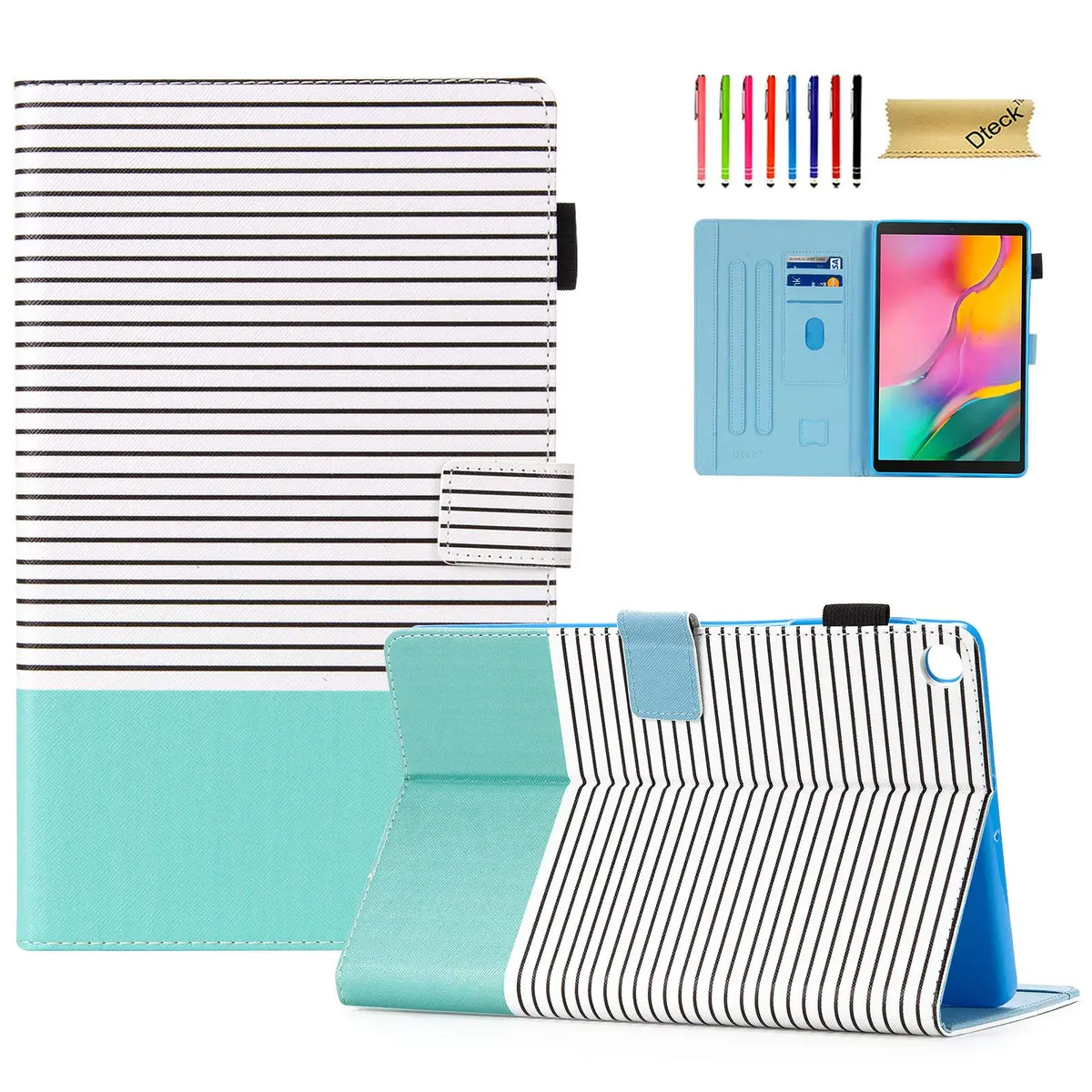 Dteck SM-T510 Case for Samsung Galaxy Tab A 10.1 2019 | Premium Leather Folio Stand with Card Slots - main product image