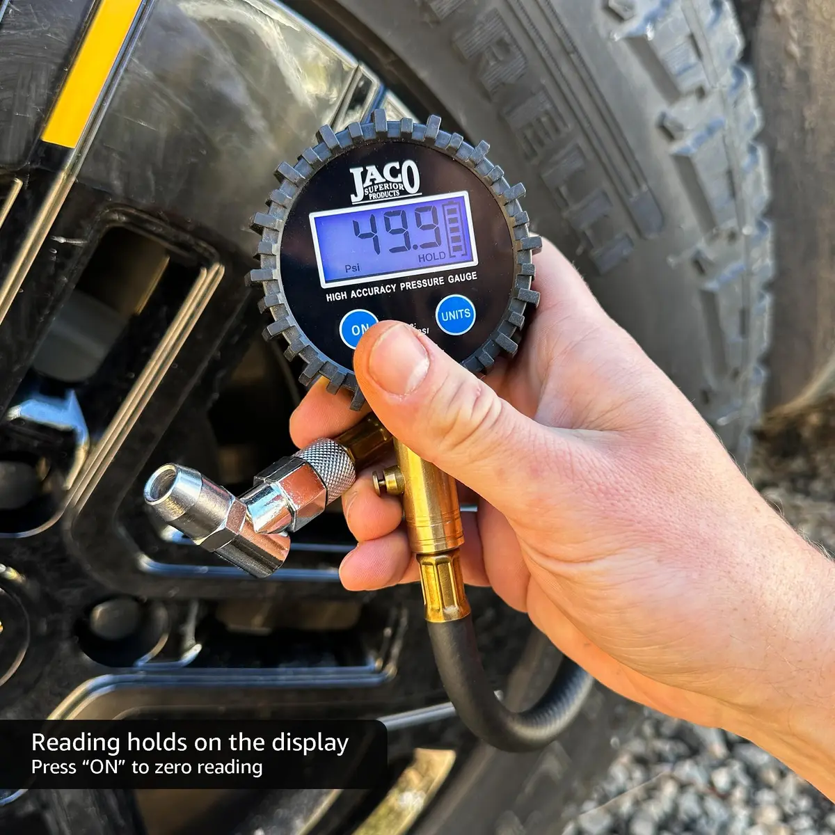 JACO ElitePro Digital Tire Pressure Gauge - 100 PSI | Professional Accuracy & Durable Build - view 5