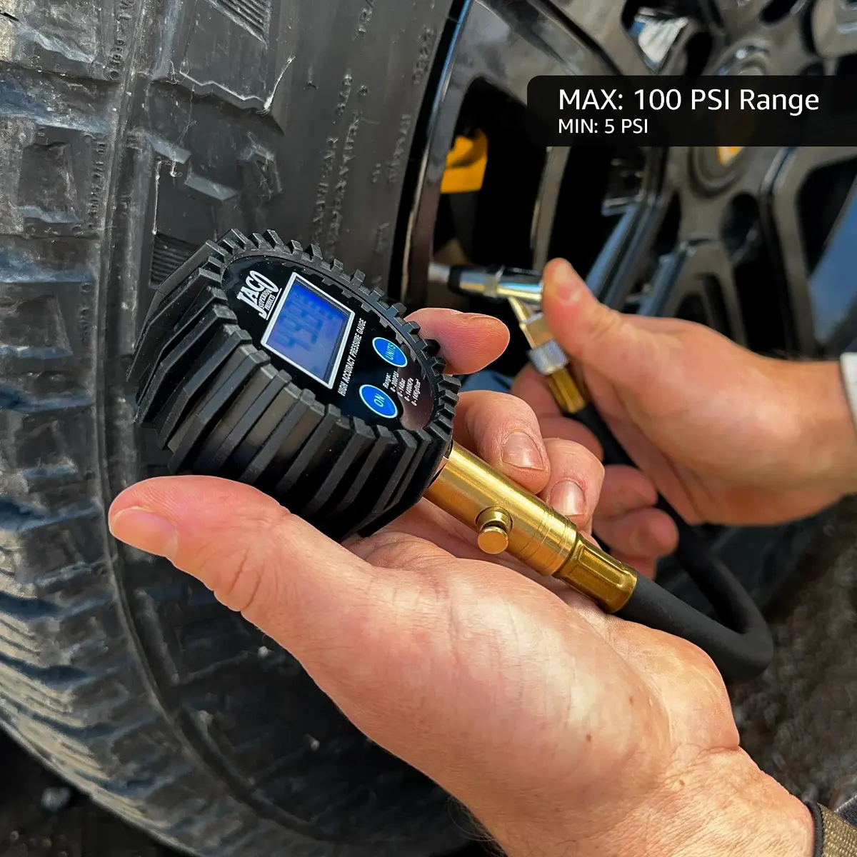 JACO ElitePro Digital Tire Pressure Gauge - 100 PSI | Professional Accuracy & Durable Build - view 6