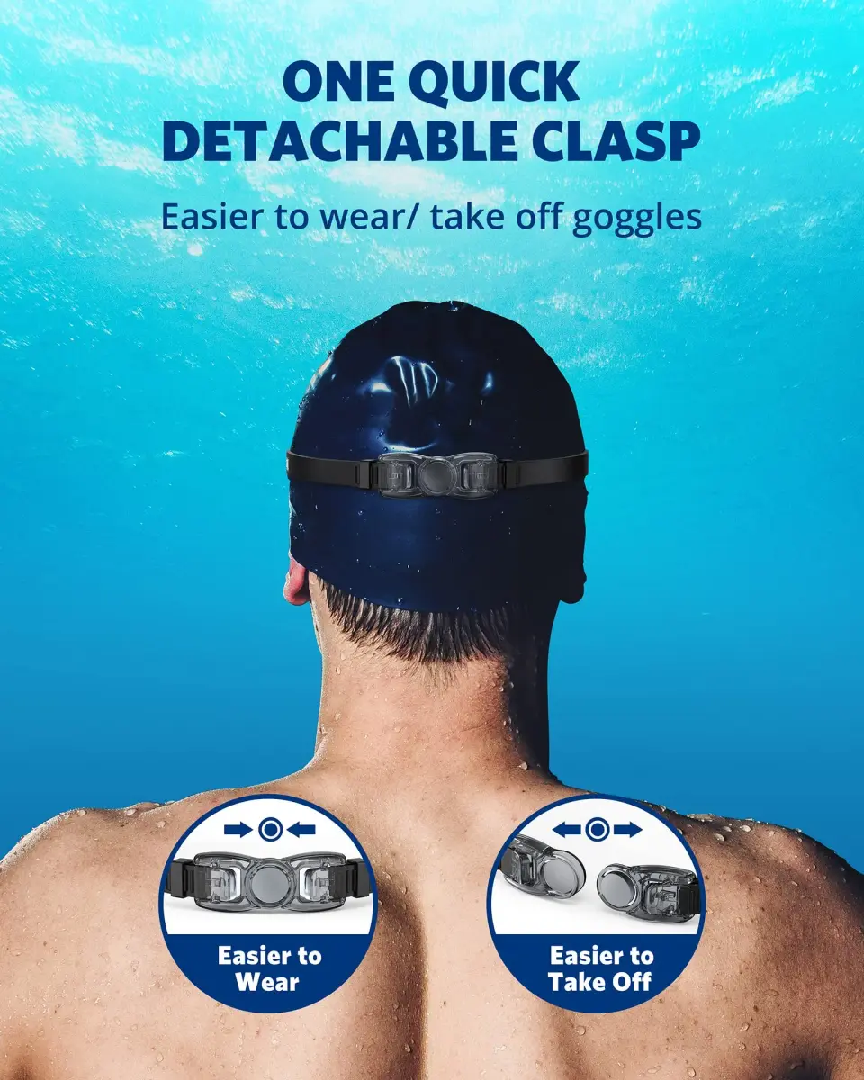 Aegend Mirrored Swim Goggles | Anti-Fog, UV Protection, 180° Panoramic View - view 6