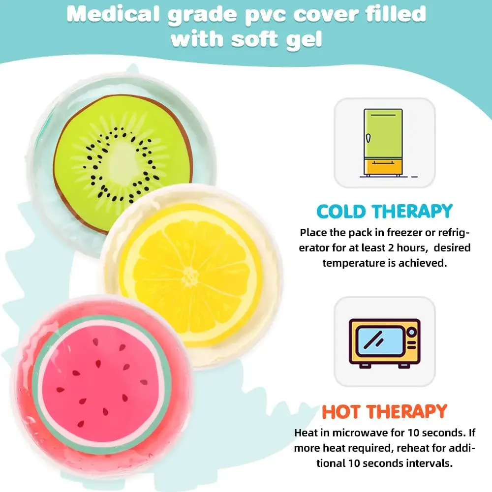Hilph Reusable Gel Ice Packs for Kids, 4.5 Inch (11.4 cm) Pack of 3 | Soothes Pain & Reduces Swelling - view 6