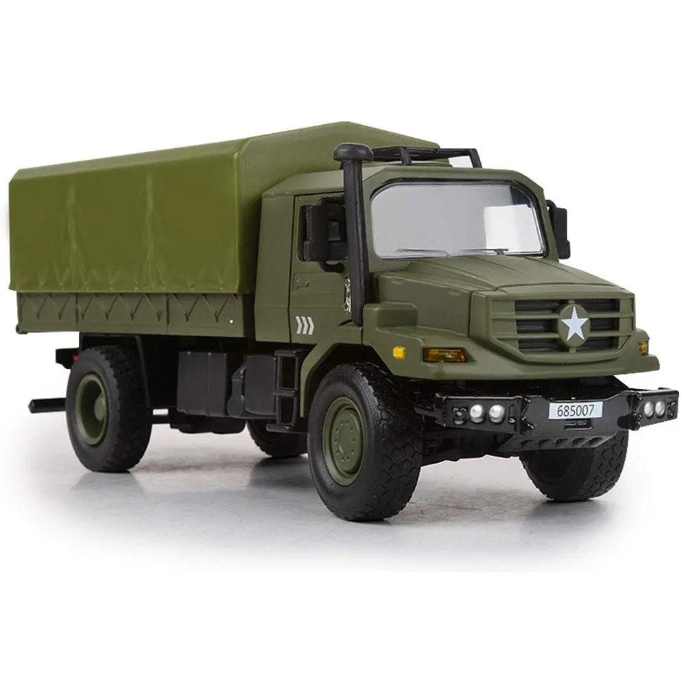 Ailejia Classic Military Diecast Transport Trucks 9" x 3.7" x 2.9" | Retro Army Model for Collectors & Gifts - view 2