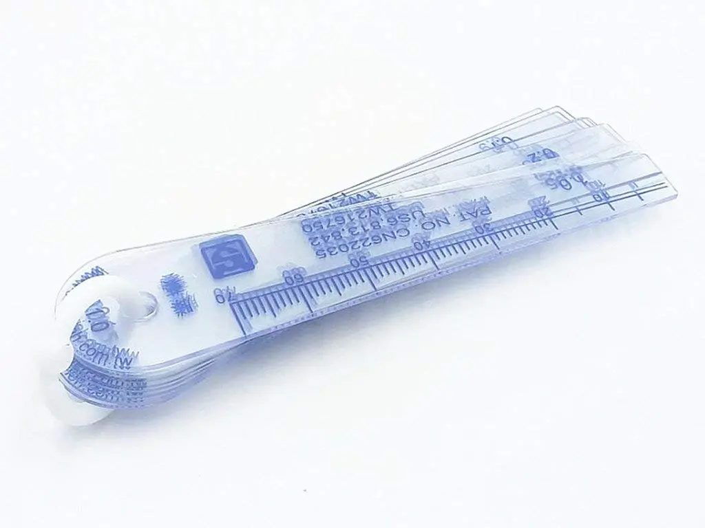 BESNIN Plastic Feeler Gauge 13-in-1 Gap Measuring Tool 1mm (0.04 in) | Foldable Metric Imperial for Valve Shim Use - view 4