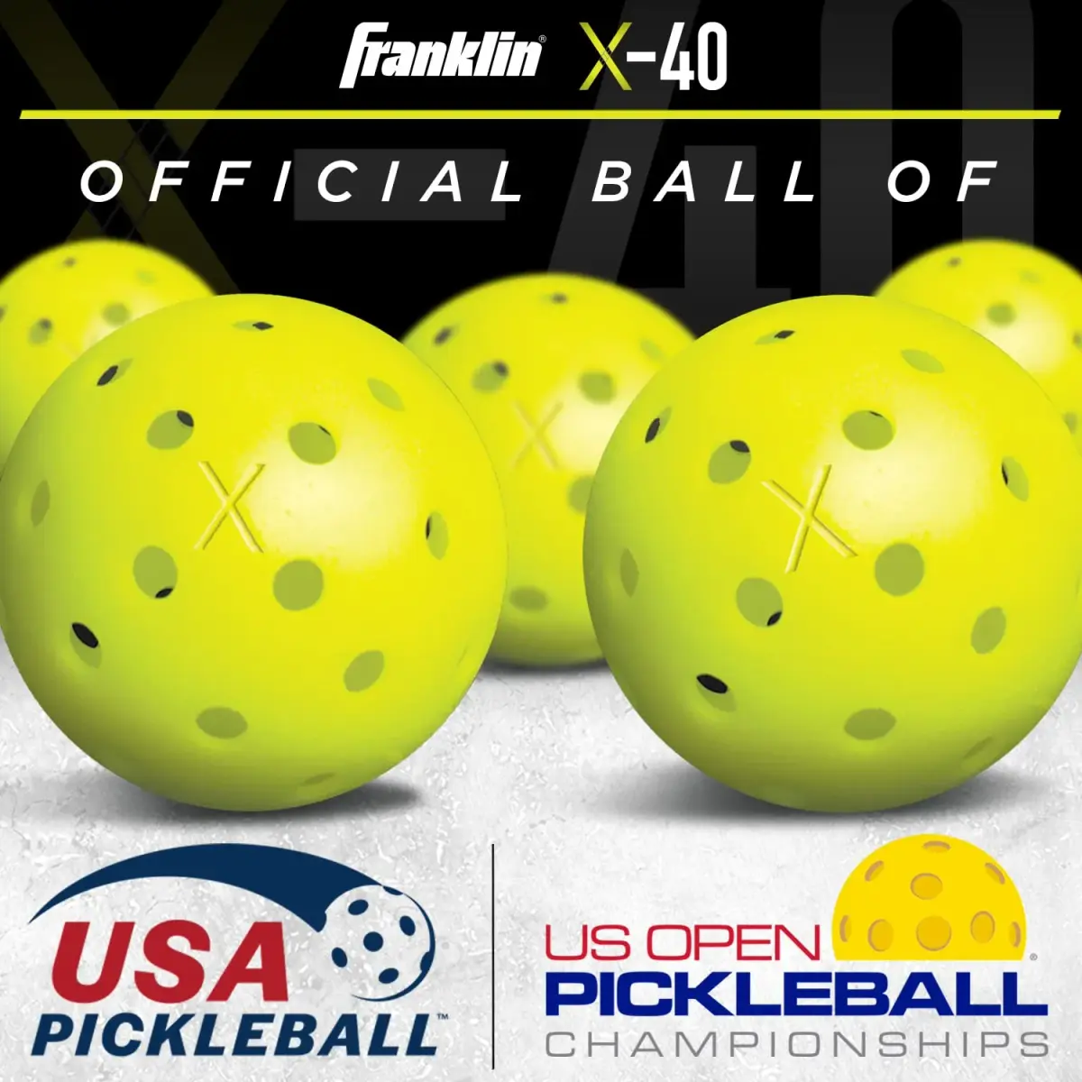 Franklin Sports Jet Pickleball Paddle and Ball Set - Aluminum - 2 Player - USAPA Approved - view 7
