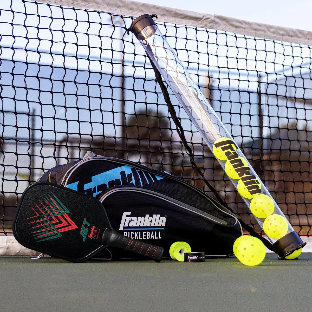 Franklin Sports Jet Pickleball Paddle and Ball Set - Aluminum - 2 Player - USAPA Approved - view 8