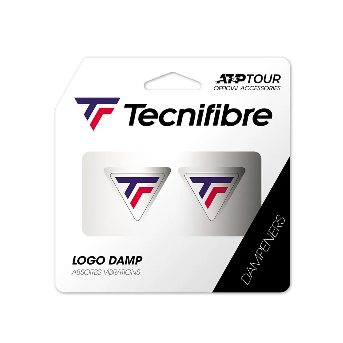 Tecnifibre Logo Damp Unisex Adults' Tennis Vibration Relief, Tricolour, Pack of 2 | Absorbs Sharp String Sounds - main product image