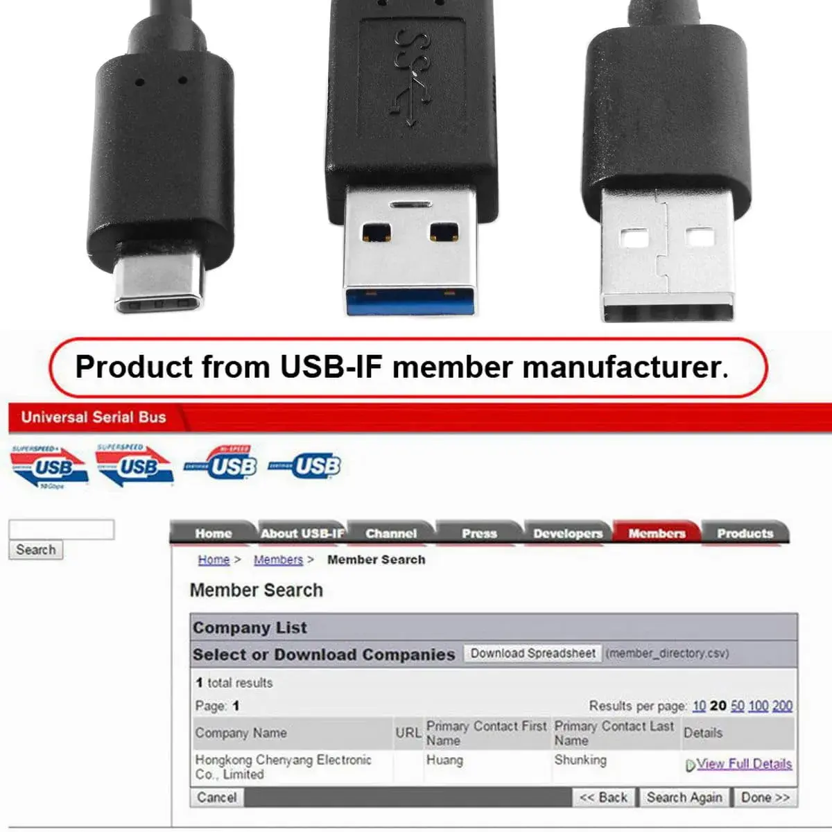 cablecc USB-C to Dual USB-A Y Cable 60cm | Power & Data for Laptops & Hard Drives - view 6