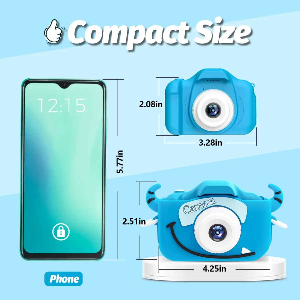 Goopow Kids Digital Camera Toys 12MP 1080P | Educational & Non-Toxic for Ages 3-8 - view 2